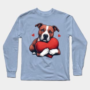 Pitbull Valentine's Day Gifts Long Sleeve T-Shirt